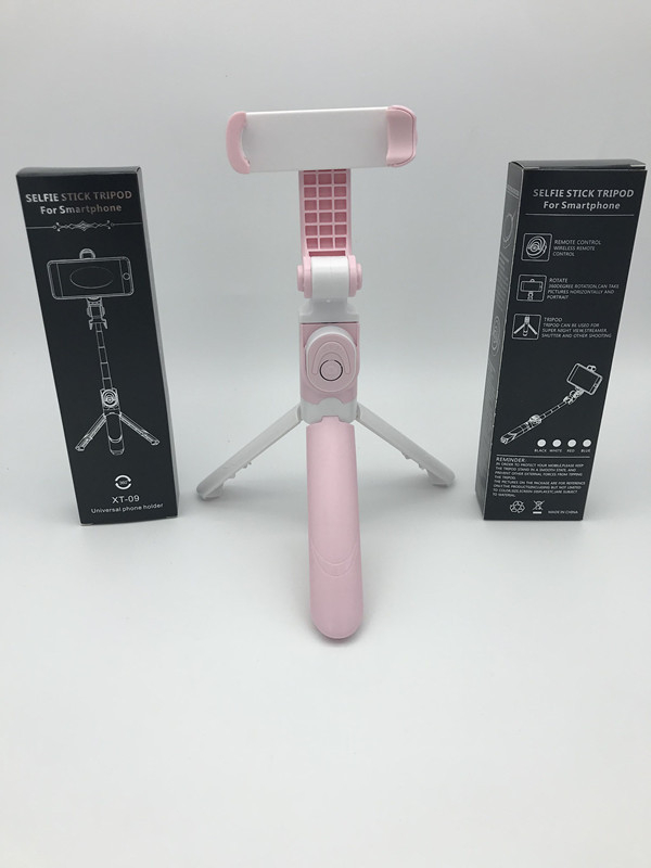 XT09 Τρίποδο selfie για κινητό τηλέφωνο, ανοξείδωτος χάλυβας, Bluetooth, τηλεχειριστήριο, καθολική συμβατότητα, οριζόντια και κάθετη ρύθμιση