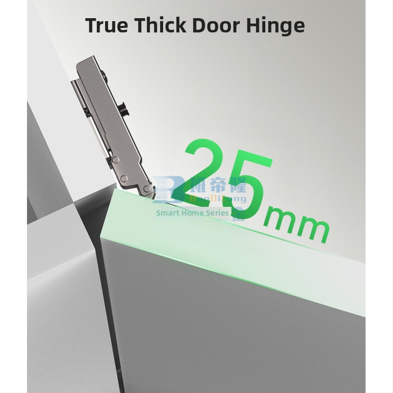 Panta za vrata/ormar s trostupanjskim djelovanjem i tlmjenjem pri malom kutu, za vrata debljine 18–25 mm, hladno valjana čelična, površinska titanij spoj