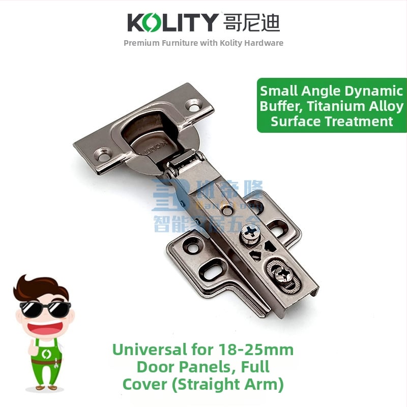 Panta za vrata/ormar s trostupanjskim djelovanjem i tlmjenjem pri malom kutu, za vrata debljine 18–25 mm, hladno valjana čelična, površinska titanij spoj