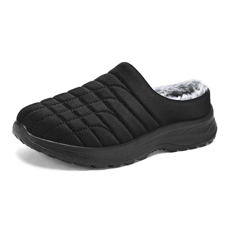 Muške papuče s krznom od kunića, lagane, slip-on, potplat od poliuretana