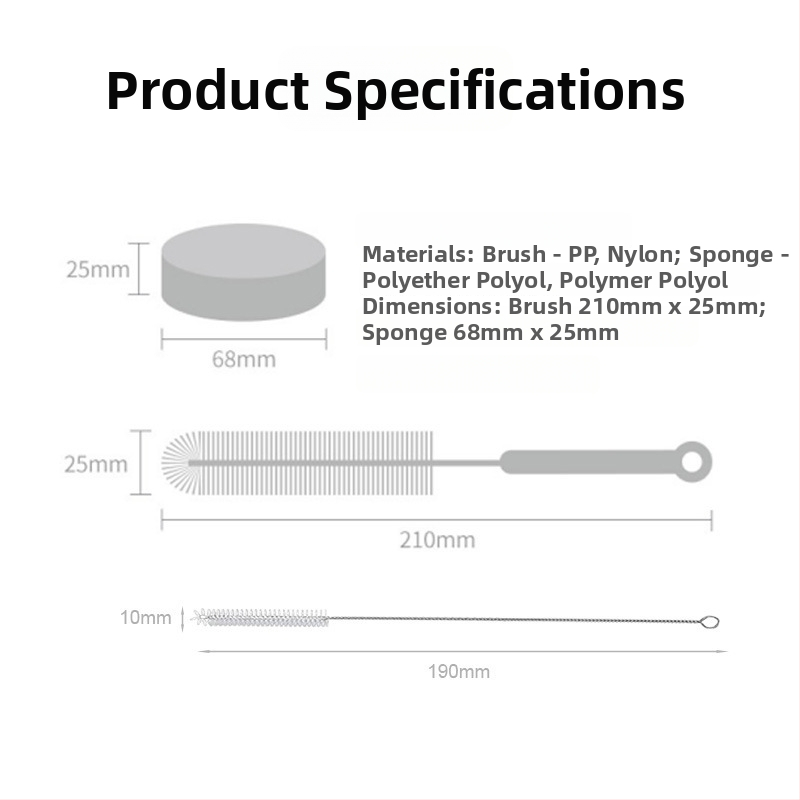 Pet Plus četka za čišćenje posude za vodu za mačke — čisti unutarnji filtar i pumpu, materijal: plastika