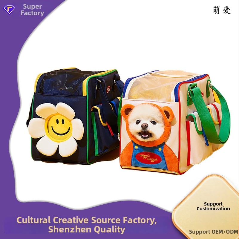 Nylon torba za kućne ljubimce, prozračna i vodootporna, crossbody torba za putovanja, velika kapaciteta