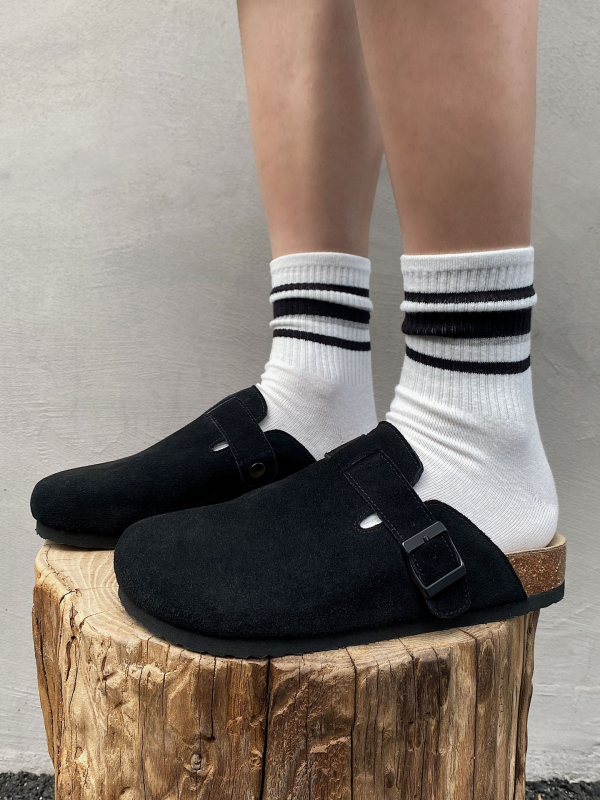 Muške cork papuče s gornjim dijelom od Ox Velvet, EVA đon, tehnologija đona od viskoze, Frosted Leather završna obrada, zatvaranje: 1 remen