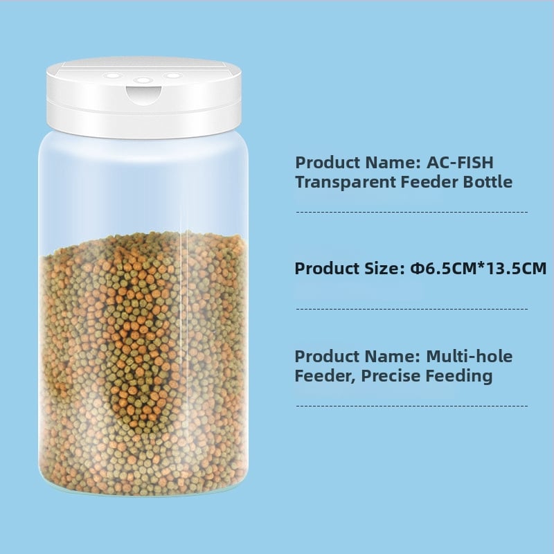 AC-FISH αυτόματη φιάλη ταΐσματος ψαριών για ενυδρείο; κατασκευασμένη από πλαστικό; σετ 100 τεμάχια; κατάλληλη για ενυδρείο