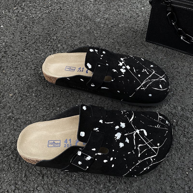 Muške Birkenstock cipele od prave kože i kore, casual slip-on, EVA potplat, gornji dio od dva sloja goveđe kože