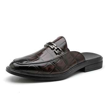 Muške slip-on sandale bez pete, gornji dio od mikrovlakana, gumena potplat (proljeće 2025)