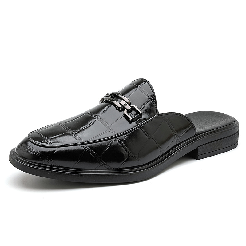 Muške slip-on sandale bez pete, gornji dio od mikrovlakana, gumena potplat (proljeće 2025)