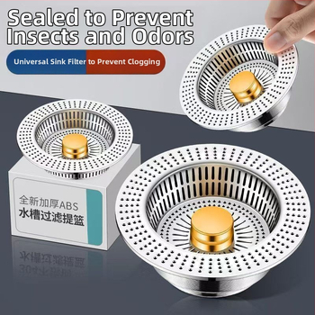 Pop-up filter za sudoperu – protiv začepljenja i mirisa, poliester, moderni stil