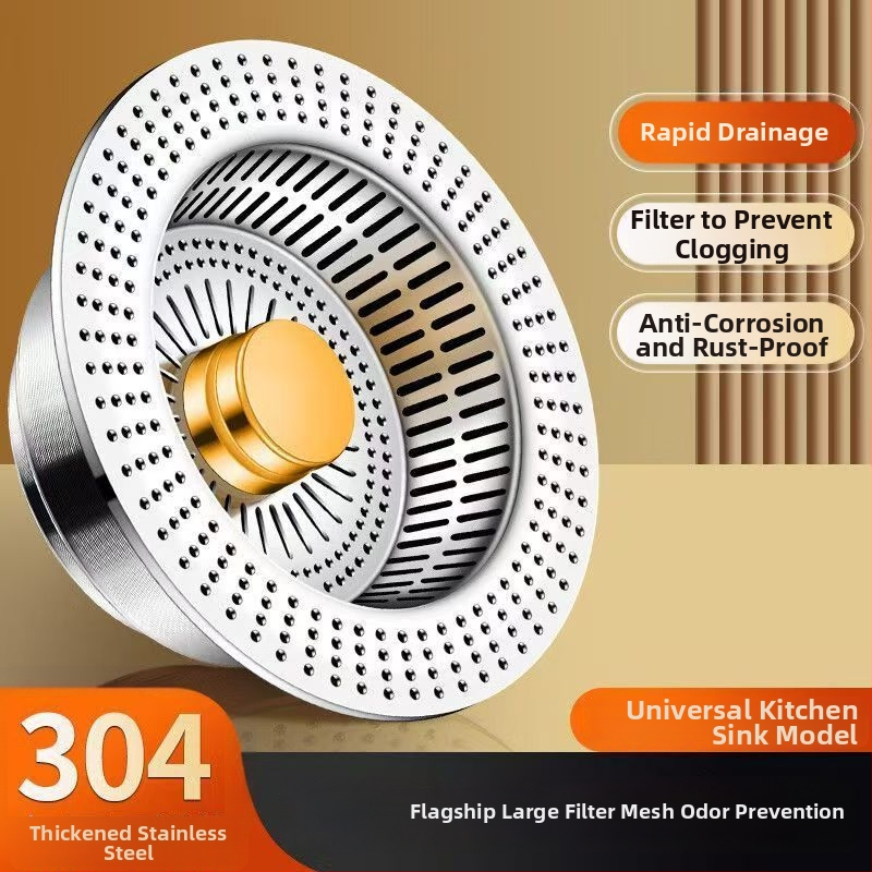 Pop-up filter za sudoperu – protiv začepljenja i mirisa, poliester, moderni stil