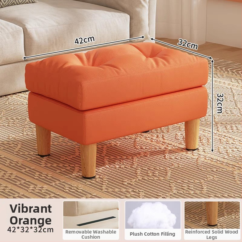 Moderno minimalistički platneni tabure za noge, s mekanim punjenjem od pamuka, prilagodljiv, višestruka namjena