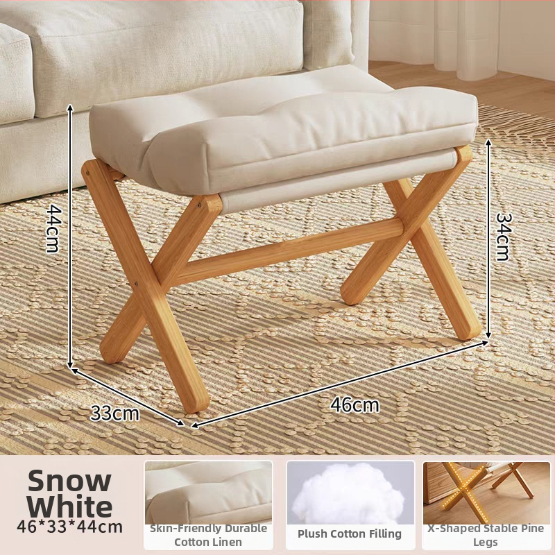 Moderno minimalistički platneni tabure za noge, s mekanim punjenjem od pamuka, prilagodljiv, višestruka namjena