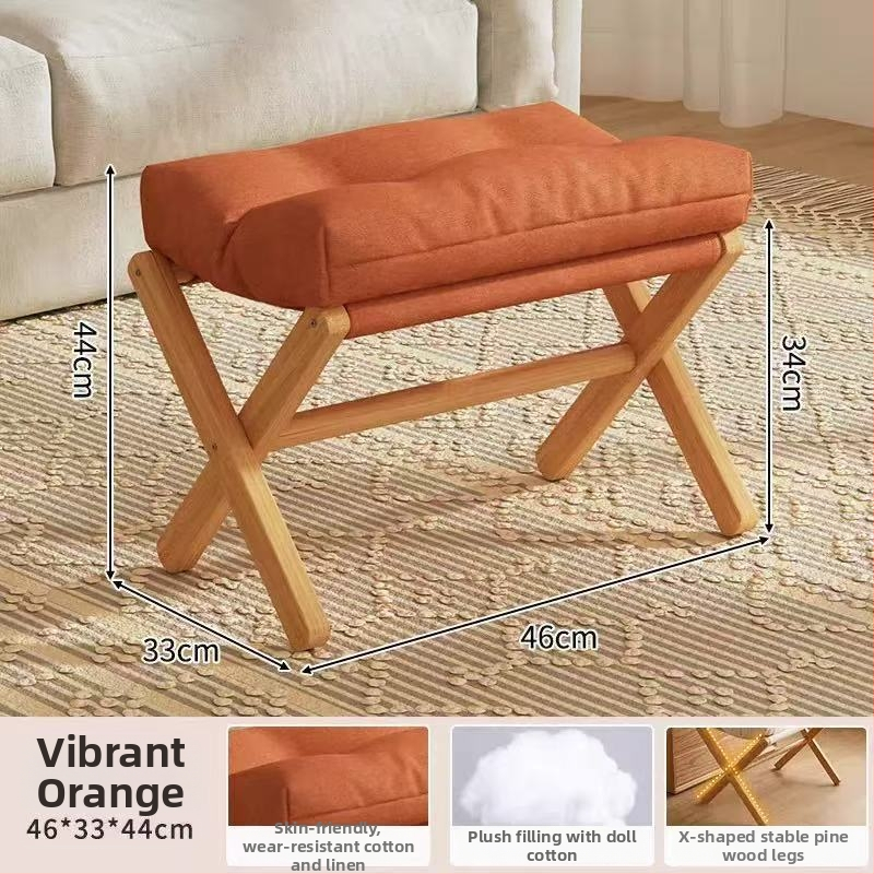 Moderno minimalistički platneni tabure za noge, s mekanim punjenjem od pamuka, prilagodljiv, višestruka namjena
