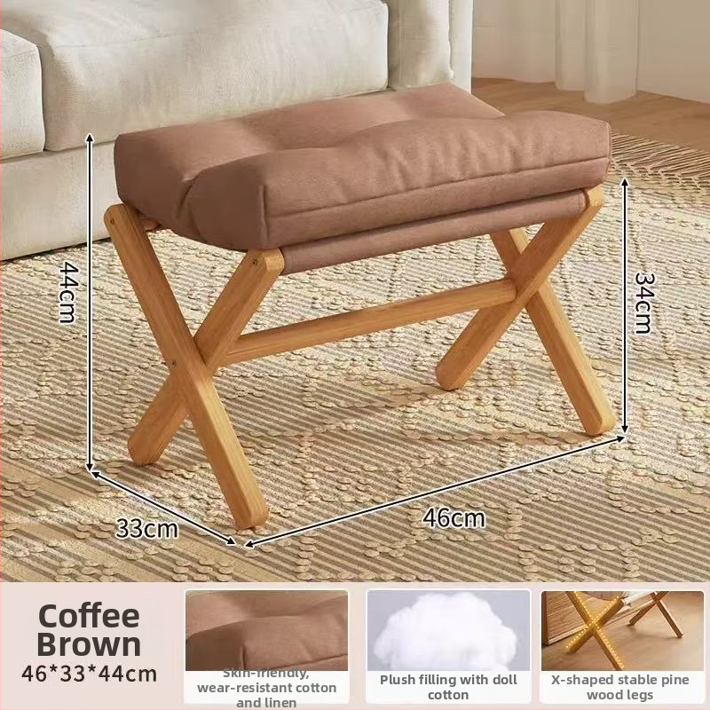 Moderno minimalistički platneni tabure za noge, s mekanim punjenjem od pamuka, prilagodljiv, višestruka namjena