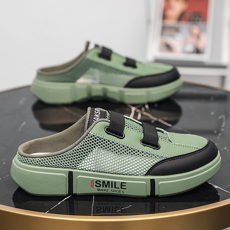 Muške Slip-On tenisice, Korejskog stila, Mrežasti gornji dio, Gumena đona, Injekcijsko oblikovanje