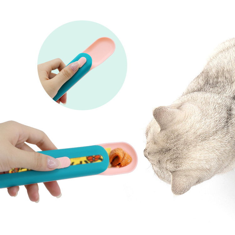 Κουταλάκι ταΐσματος γάτων με πιεστήριο πάστας κρέατος – πλαστικό, αυτόματη τροφοδοσία, κουτί 500 τεμάχια