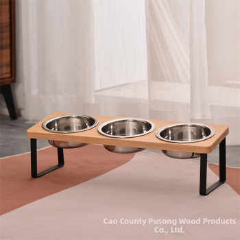 Ξύλινο ράφι για μπολ γάτας και ταϊστήρας — Autonomy, για γάτες, είδη κατοικίδιων (Υλικό: Ξύλο; Μάρκα: Autonomy; Αντικείμενο: Γάτα; Κατηγορία: Είδη κατοικίδιων; Προέλευση: Cao County)