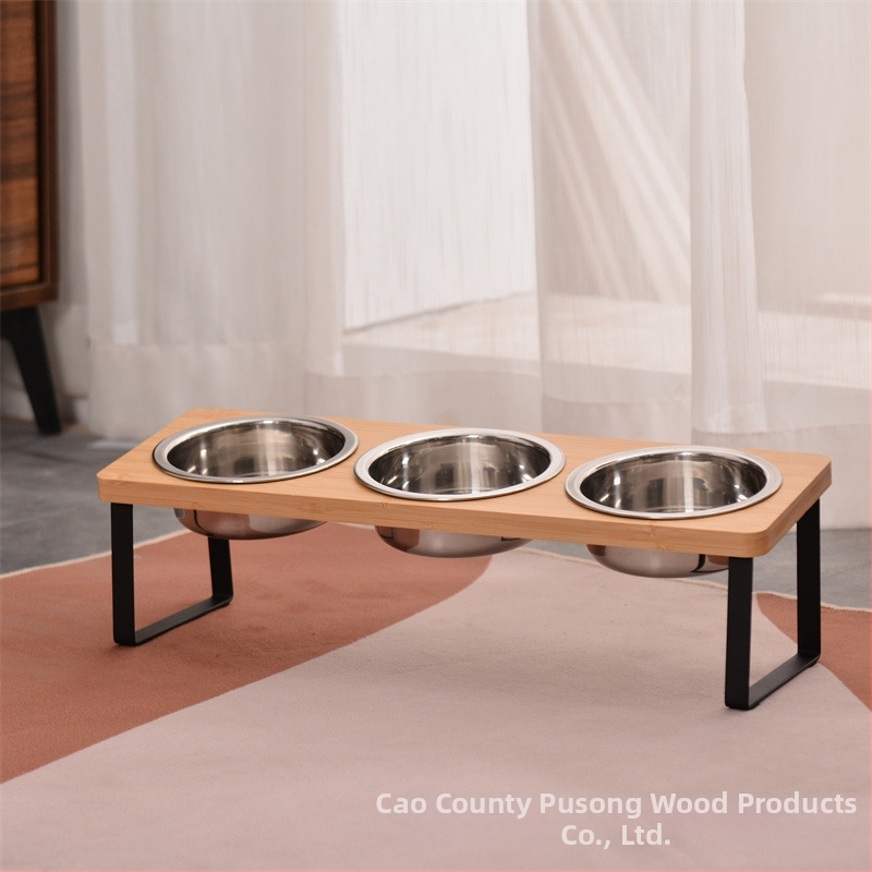 Ξύλινο ράφι για μπολ γάτας και ταϊστήρας — Autonomy, για γάτες, είδη κατοικίδιων (Υλικό: Ξύλο; Μάρκα: Autonomy; Αντικείμενο: Γάτα; Κατηγορία: Είδη κατοικίδιων; Προέλευση: Cao County)