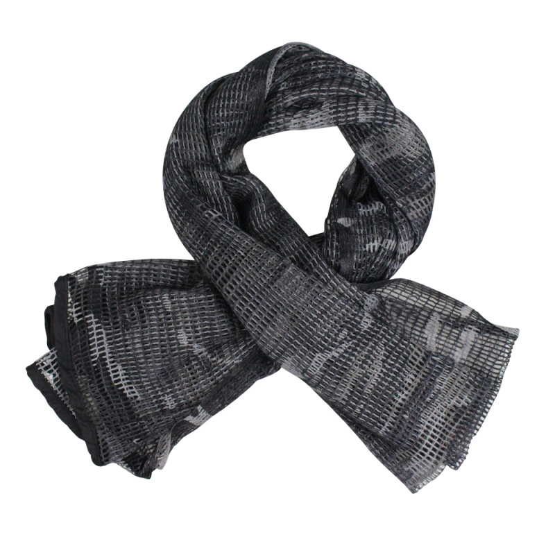 Taktikai kamuflázs arab háló kendő, kevert anyagú, nyomtatott logóval, testre szabható, uniszex, kültéri sportokra