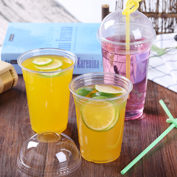 Jednokratna PET čaša, prilagodljiva fleksografskim tiskom, s poklopcem, mogućnost logotipa, za žele, jogurt, čaj s mlijekom i hladna pića