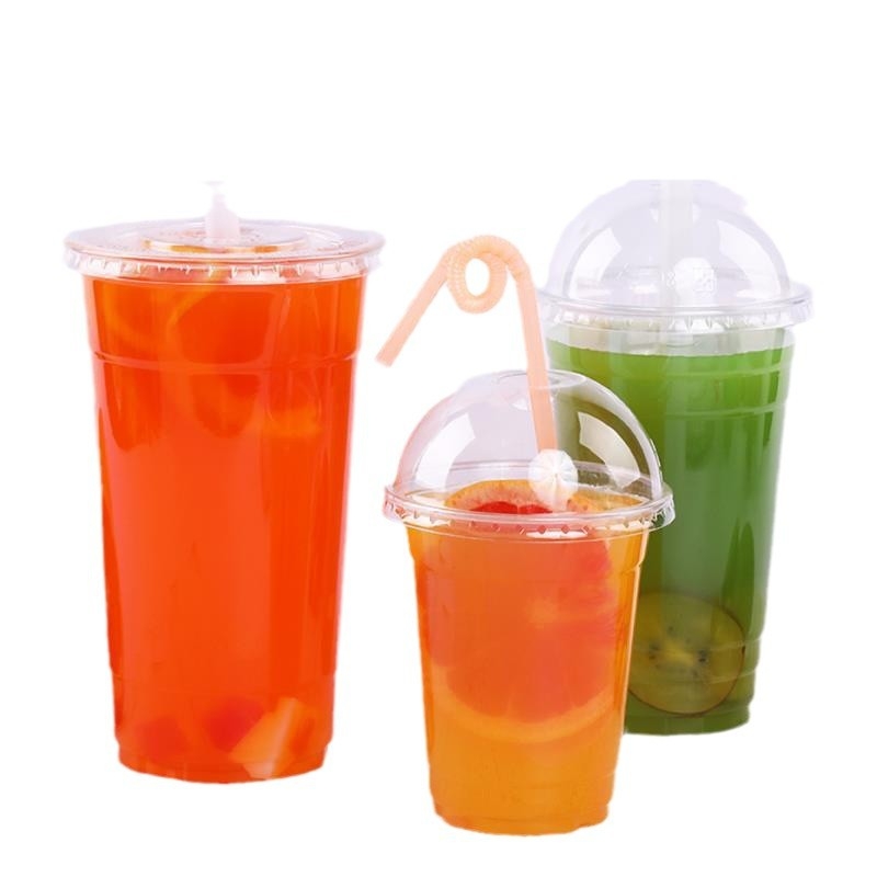 Jednokratna PET čaša, prilagodljiva fleksografskim tiskom, s poklopcem, mogućnost logotipa, za žele, jogurt, čaj s mlijekom i hladna pića