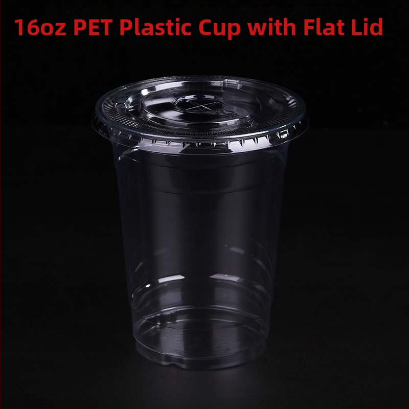 Jednokratna PET čaša, prilagodljiva fleksografskim tiskom, s poklopcem, mogućnost logotipa, za žele, jogurt, čaj s mlijekom i hladna pića