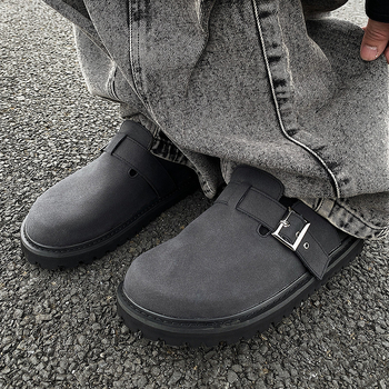 Muške slip-on sandale u Birkenstock stilu od prave kože za svakodnevno nošenje na otvorenom; Gornji materijal: mikrovlakna koža; Potplat: pjena-guma; Zatvaranje: slip-on; Sezona: ljeto 2025