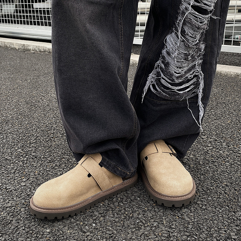 Muške slip-on sandale u Birkenstock stilu od prave kože za svakodnevno nošenje na otvorenom; Gornji materijal: mikrovlakna koža; Potplat: pjena-guma; Zatvaranje: slip-on; Sezona: ljeto 2025