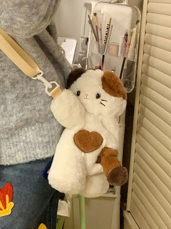 Torbica za rame od pliša od baršuna, zatvarač, podstava od poliestera, oblik digging bag, osvježavajući i sladak stil