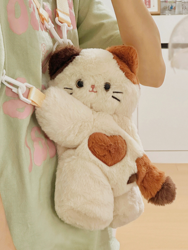 Torbica za rame od pliša od baršuna, zatvarač, podstava od poliestera, oblik digging bag, osvježavajući i sladak stil