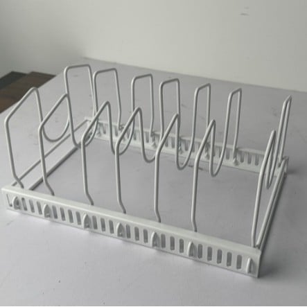 Yongyi Višestruki prilagodljivi kuhinjski držač za posude s držačem za dasku za rezanje i poklop, prijenosni željezni pravokutni rega za pohranu, bez ugradnje