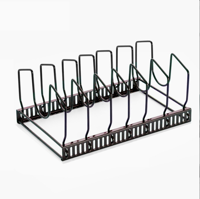 Yongyi Višestruki prilagodljivi kuhinjski držač za posude s držačem za dasku za rezanje i poklop, prijenosni željezni pravokutni rega za pohranu, bez ugradnje