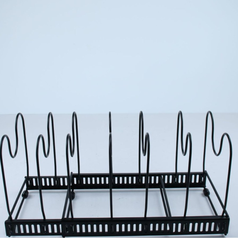 Yongyi Višestruki prilagodljivi kuhinjski držač za posude s držačem za dasku za rezanje i poklop, prijenosni željezni pravokutni rega za pohranu, bez ugradnje