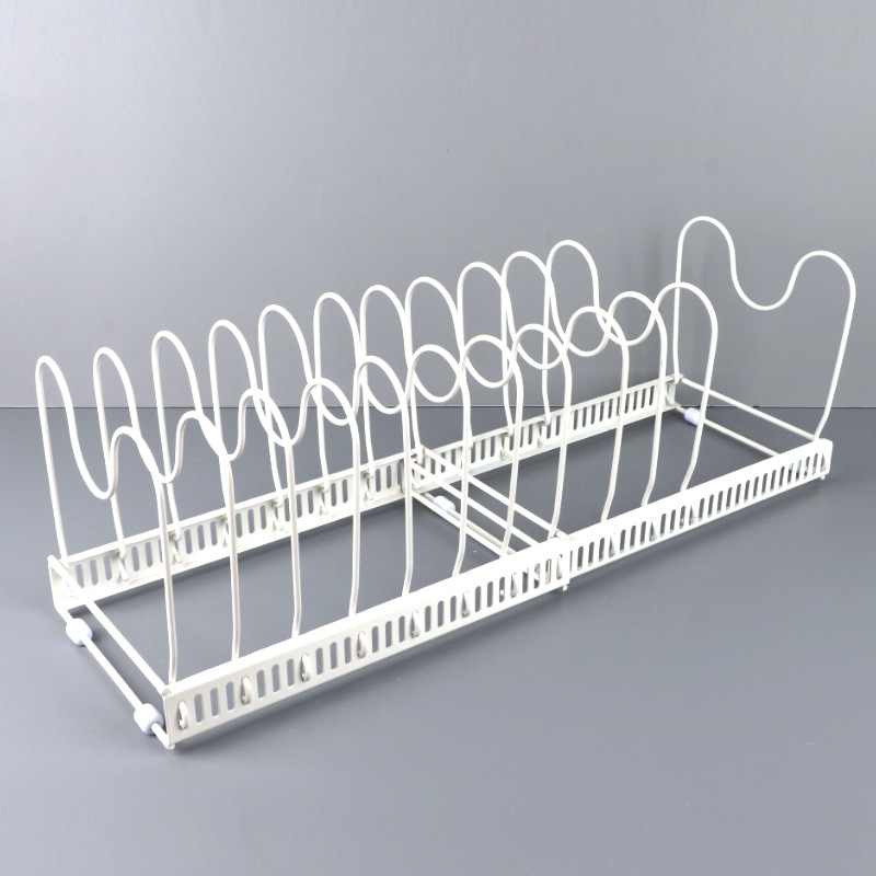 Yongyi Višestruki prilagodljivi kuhinjski držač za posude s držačem za dasku za rezanje i poklop, prijenosni željezni pravokutni rega za pohranu, bez ugradnje