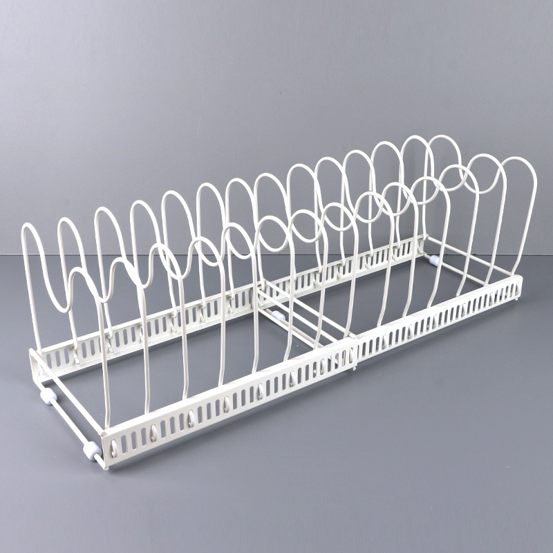 Yongyi Višestruki prilagodljivi kuhinjski držač za posude s držačem za dasku za rezanje i poklop, prijenosni željezni pravokutni rega za pohranu, bez ugradnje