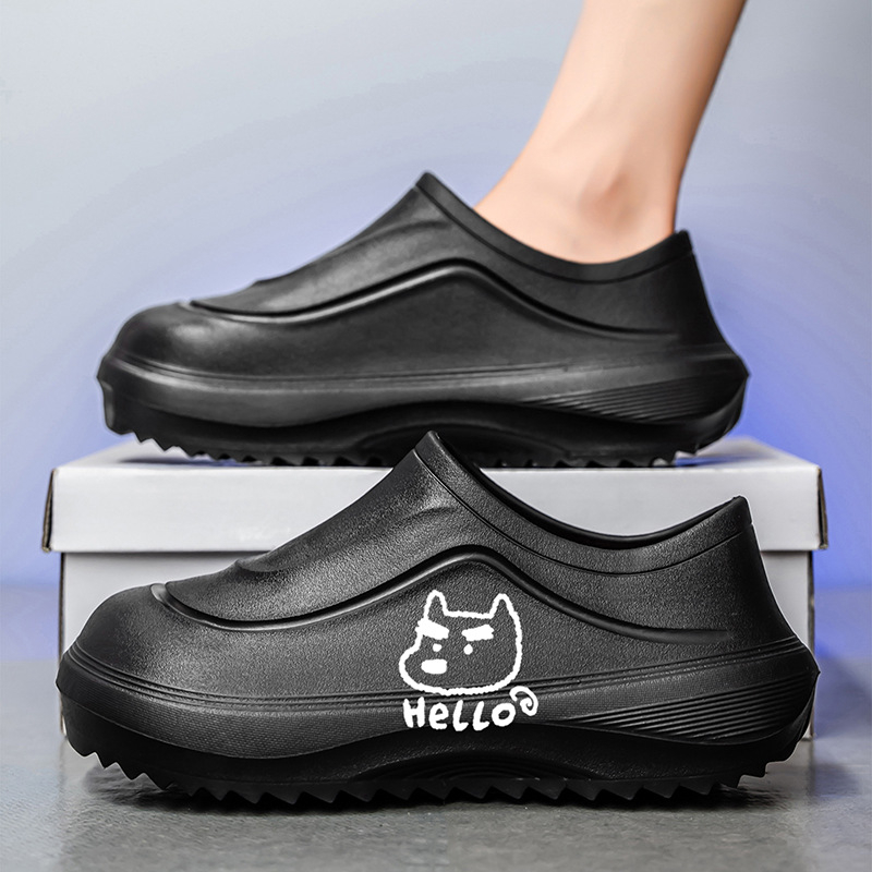 Pantofi bucătar pentru iarnă – impermeabili, antiderapare, pentru bucătărie, unisex, PU partea superioară, talpă EVA, vârf rotund, toc mic în formă de pană, protecție termică
