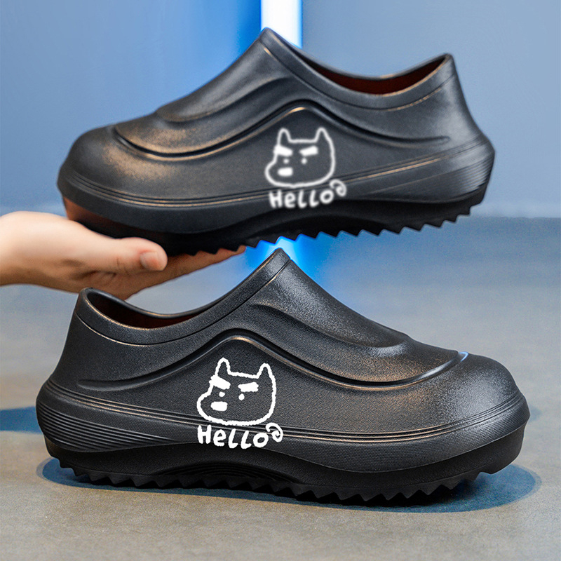 Pantofi bucătar pentru iarnă – impermeabili, antiderapare, pentru bucătărie, unisex, PU partea superioară, talpă EVA, vârf rotund, toc mic în formă de pană, protecție termică