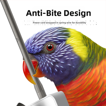 Θερμαντήρας ευφυών παπαγαλών με αυτόματο έλεγχο θερμοκρασίας και χρονόμετρο — πλαστικό περίβλημα, μη εισαγόμενο, πλήρες σετ αυτόματης σίτισης, μάρκα Peaceful treasure, συμβατό με ενυδρείο