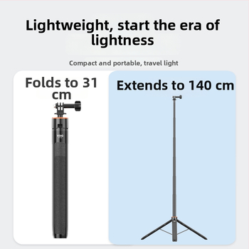 Brdrc rozšíriteľný selfie statív pre DJI Action 5 Pro, Osmo 360 / Osmo 3/4 — hliníková zliatina