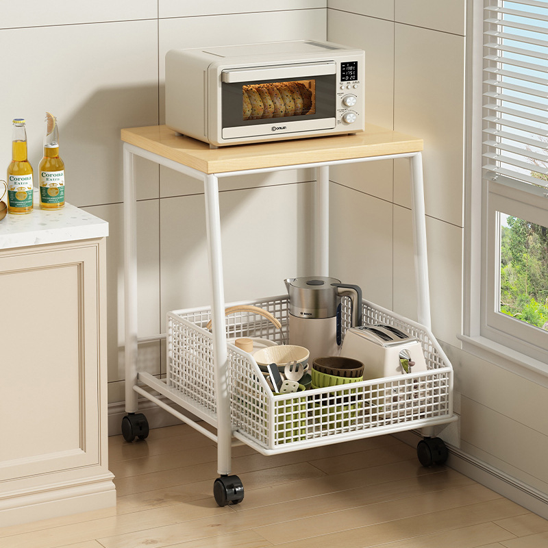 Metalni podni kuhinjski regal sa ladicom za mikrovalnu pećnicu, pećnicu, rižar i fritezu na zrak