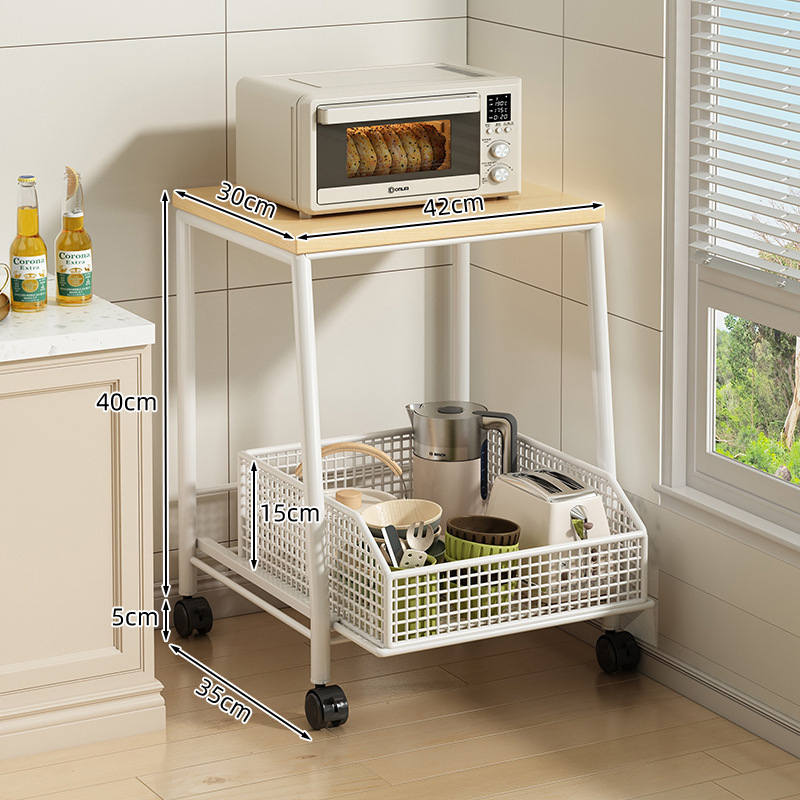 Metalni podni kuhinjski regal sa ladicom za mikrovalnu pećnicu, pećnicu, rižar i fritezu na zrak
