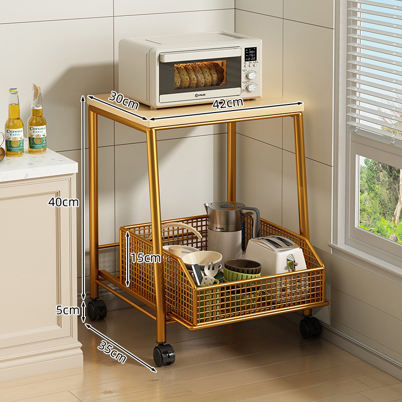 Metalni podni kuhinjski regal sa ladicom za mikrovalnu pećnicu, pećnicu, rižar i fritezu na zrak