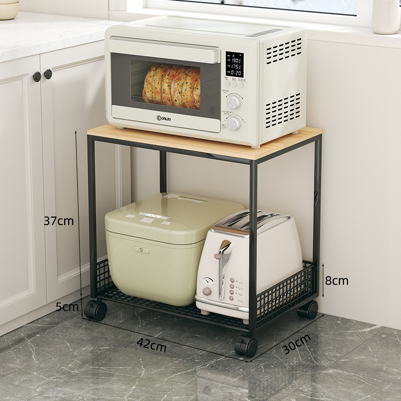Metalni podni kuhinjski regal sa ladicom za mikrovalnu pećnicu, pećnicu, rižar i fritezu na zrak