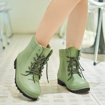 Унисекс дъждовни ботуши, PVC горна част, пластмасова подметка, противохлъзгащи, износоустойчиви, нисък тип обувки за дъжд с EVA стелка