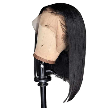 Bob perika s prednjom čipkom, potpuno ručno pletena, prava ljudska kosa