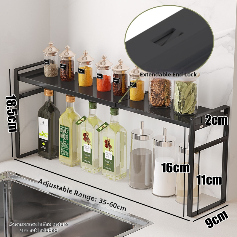 Wo cube Kuhinjski dvostruki regał za prozorski prag, višefunkcionalan, čelik od ugljika, moderan stil, izlazi 2025