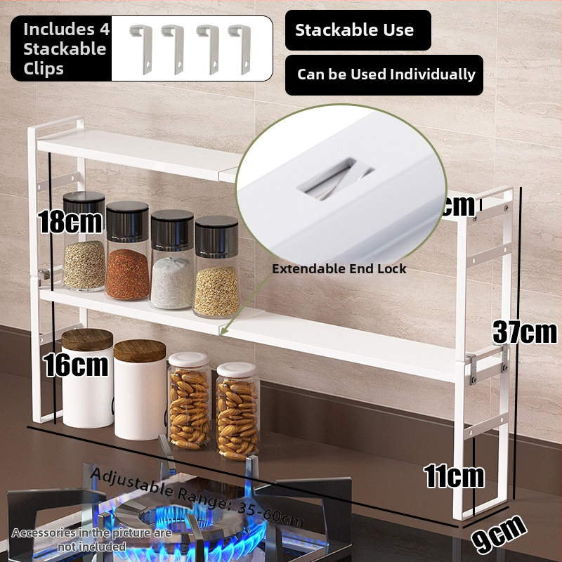 Wo cube Kuhinjski dvostruki regał za prozorski prag, višefunkcionalan, čelik od ugljika, moderan stil, izlazi 2025