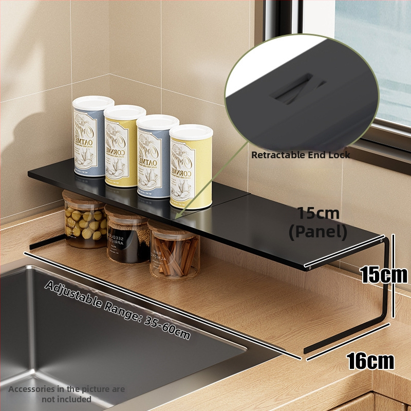 Wo cube Kuhinjski dvostruki regał za prozorski prag, višefunkcionalan, čelik od ugljika, moderan stil, izlazi 2025