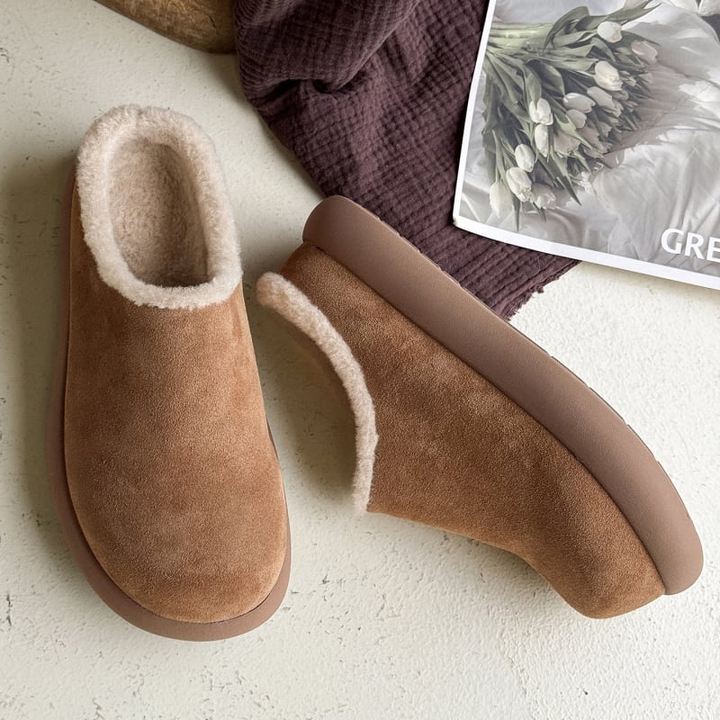 Muške zimske papuče s plišom, debela potplata, bez vezica