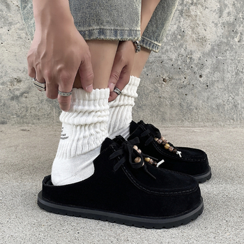 Birkenstock-образни мъжки обувки, горно от кравешки набук велур, EVA подметка, градски стил за ежедневието, лято 2025