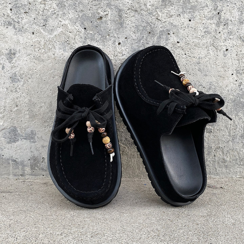 Birkenstock-образни мъжки обувки, горно от кравешки набук велур, EVA подметка, градски стил за ежедневието, лято 2025